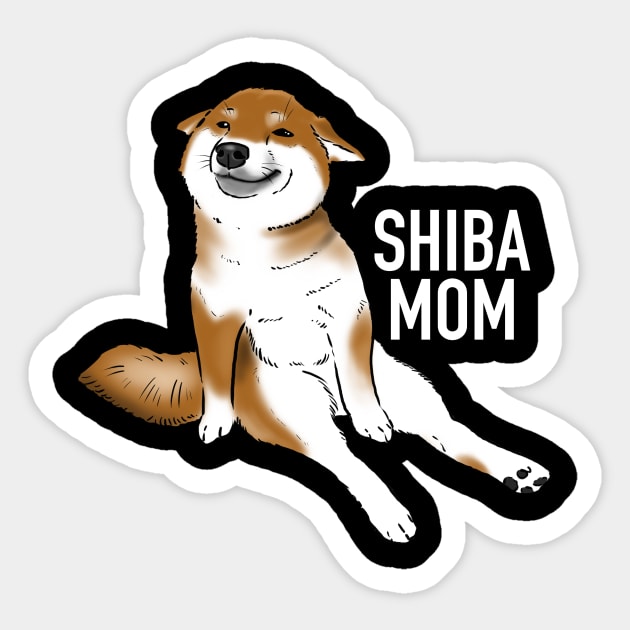 Shiba Inu Mom, Cute Shiba Inu, Shiba Inu Sitting Sticker by sockdogs